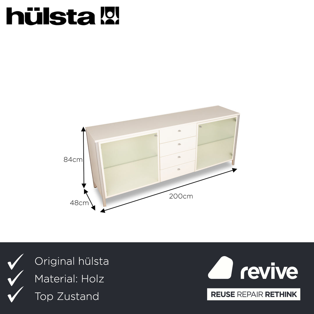 Hülsta Holz Sideboard Weiß