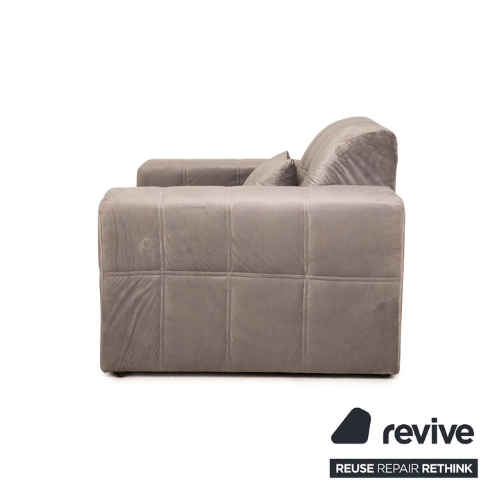 IconX STUDIOS Bloom Samt Stoff Sessel Grau