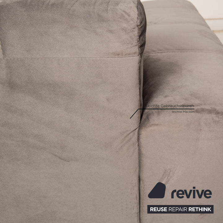 IconX STUDIOS Bloom Samt Stoff Sessel Grau