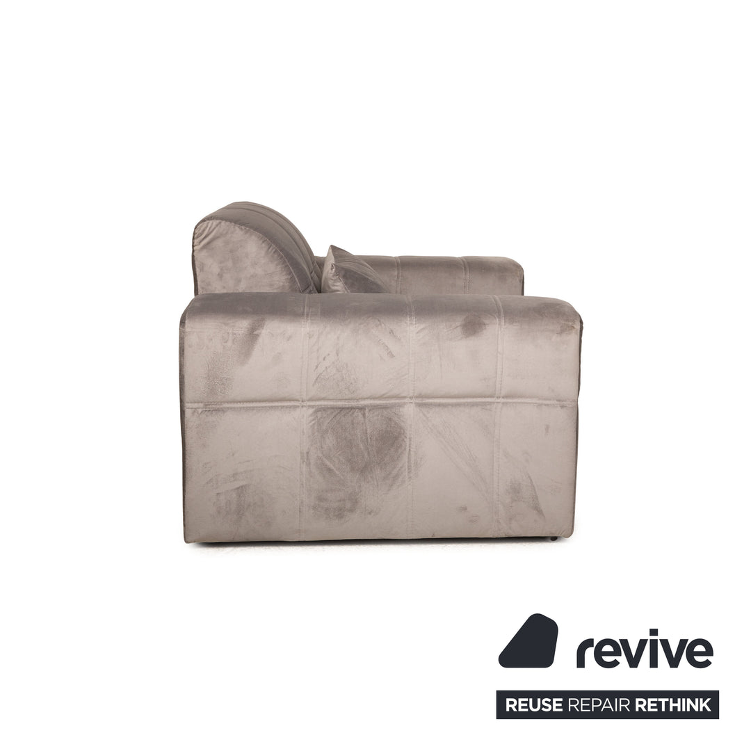 IconX STUDIOS Bloom Samt Stoff Sessel Grau