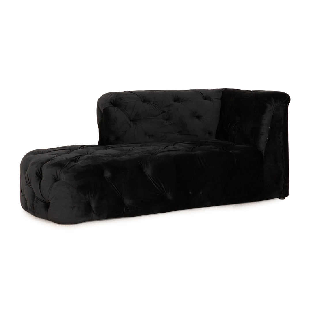 IconX STUDIOS Velvet Fabric Lounger Black