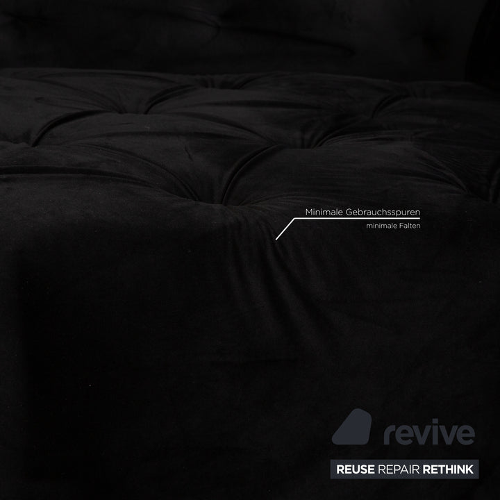 IconX STUDIOS Velvet Fabric Lounger Black