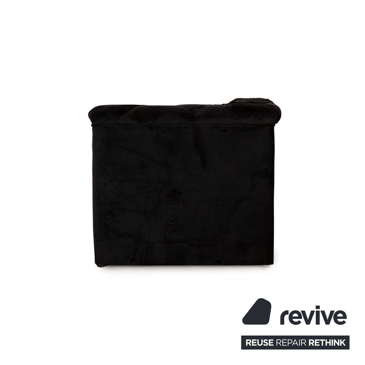 IconX STUDIOS Velvet Fabric Lounger Black