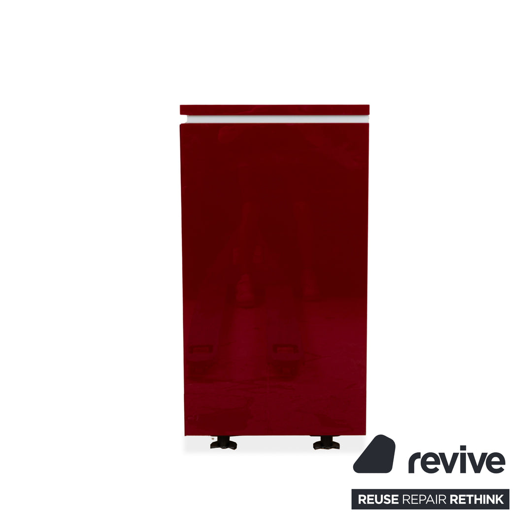 Interlübke Cube wooden sideboard red high gloss electric function