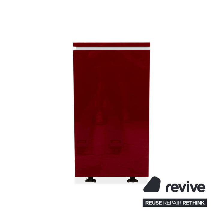 Interlübke Cube wooden sideboard red high gloss electric function