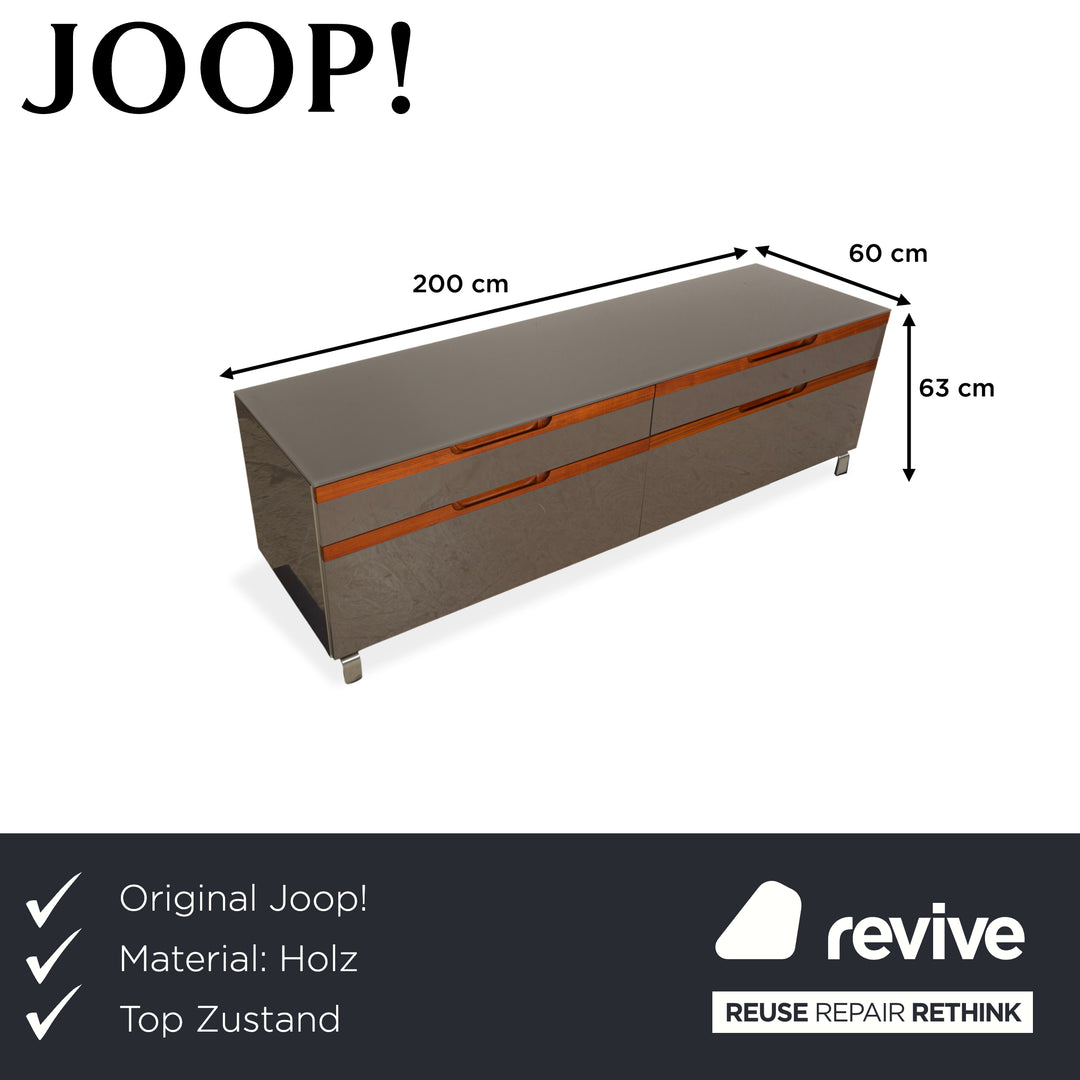Buffet en bois Joop avec tiroirs gris