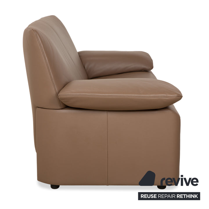 Jori JR 8750 Leder Zweisitzer Braun Taupe manuelle Funktion Sofa Couch