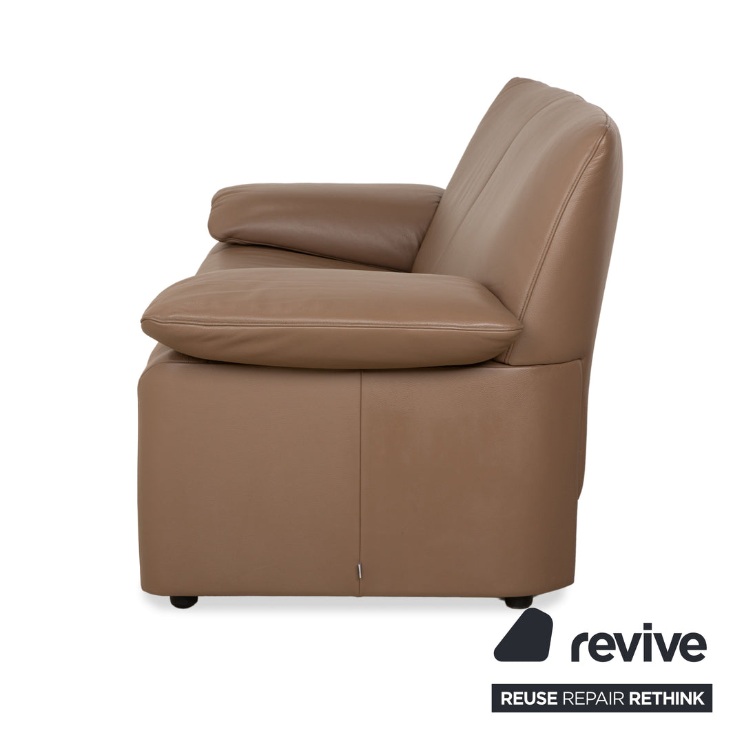 Jori JR 8750 Leder Zweisitzer Braun Taupe manuelle Funktion Sofa Couch