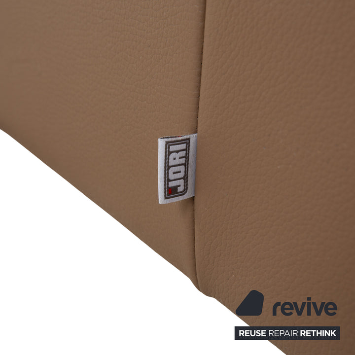 Jori JR 8750 Leder Zweisitzer Braun Taupe manuelle Funktion Sofa Couch