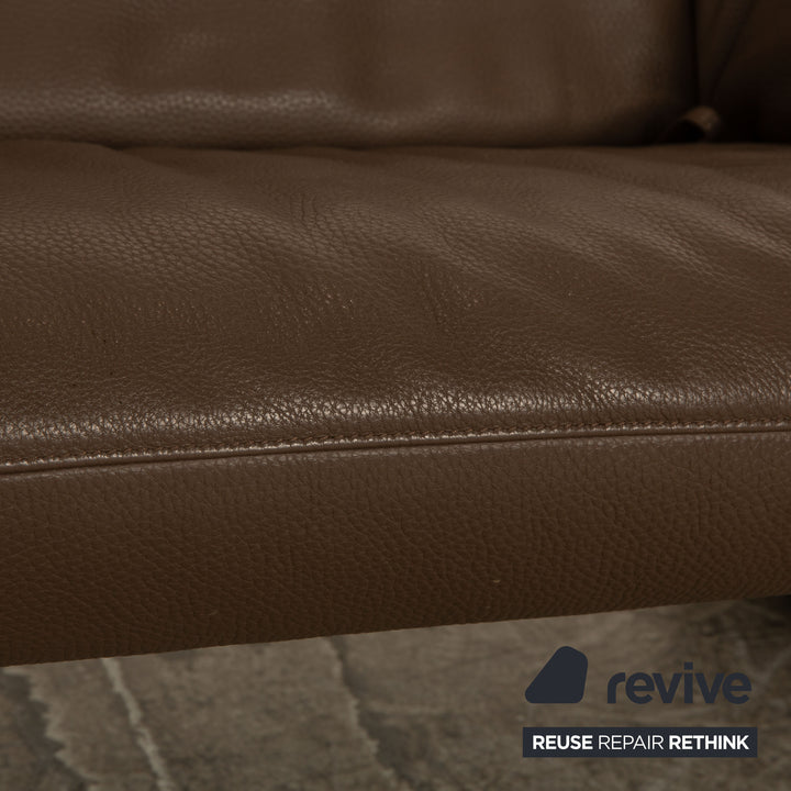 Jori Linea JR-8780 Leder Zweisitzer Braun manuelle Funktion Sofa Couch