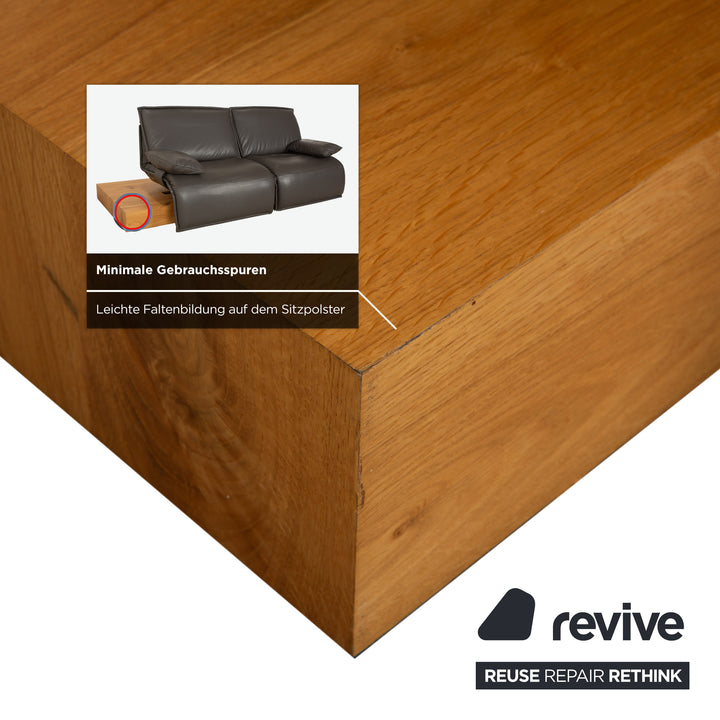 Koinor Free Motion Edit 1 Leder Zweisitzer Dunkelgrau elektr. Funktion Sofa Couch