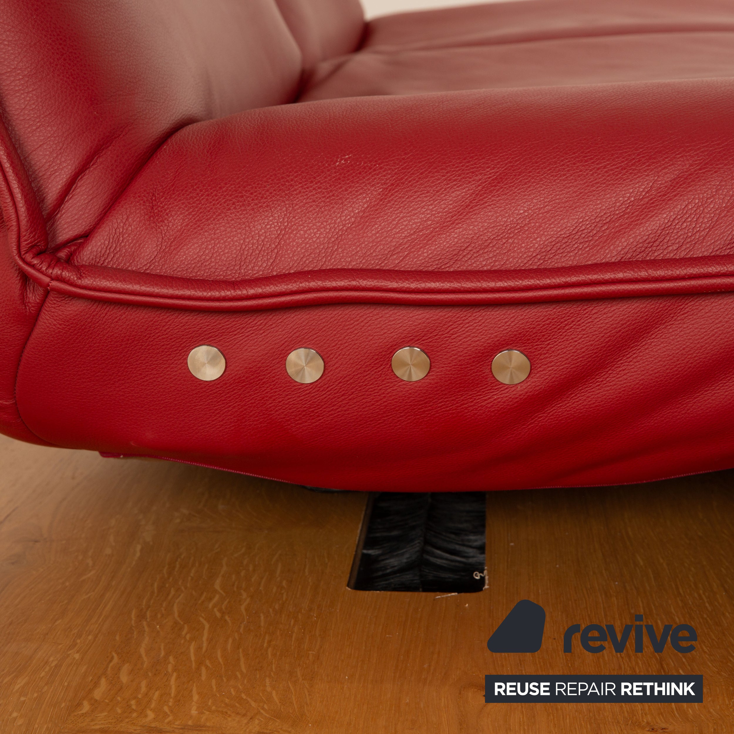 Koinor Free Motion Edit 1 Leder Zweisitzer Rot elektrische Funktion Sofa Couch