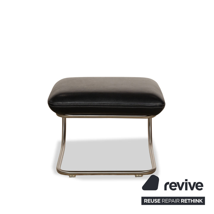 Koinor Jacy Leather Armchair Black incl. Stool Cantilever