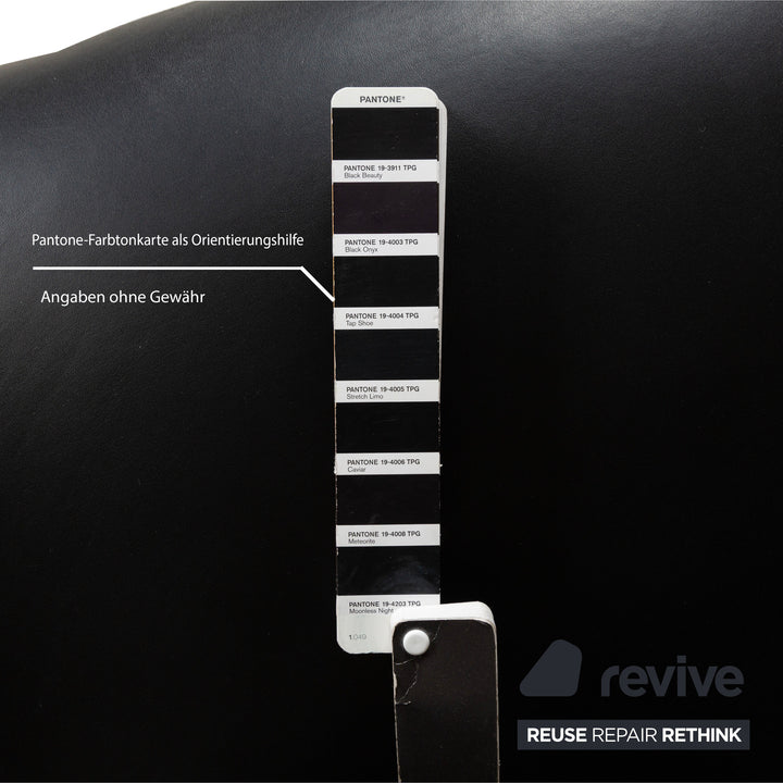 Koinor Jacy Leather Armchair Black incl. Stool Cantilever