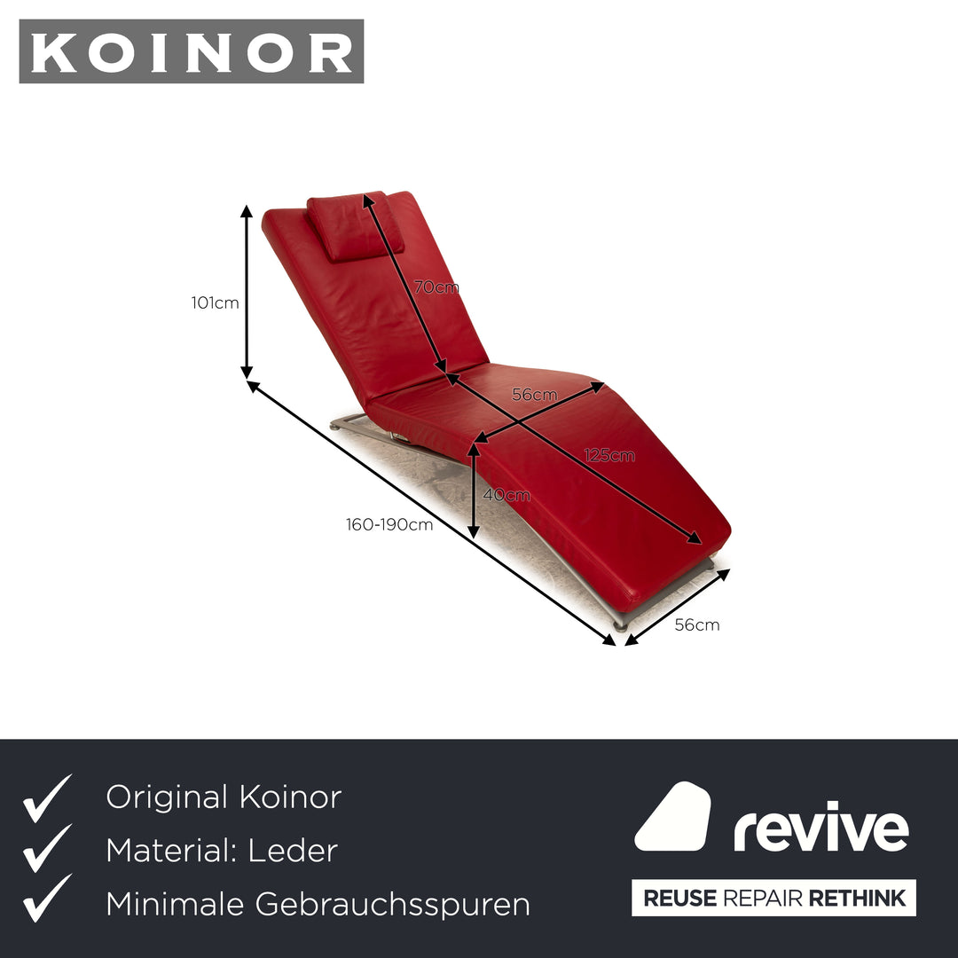 Koinor Jeremiah Leder Liege Rot manuelle Funktion Relaxfunktion Liegefunktion