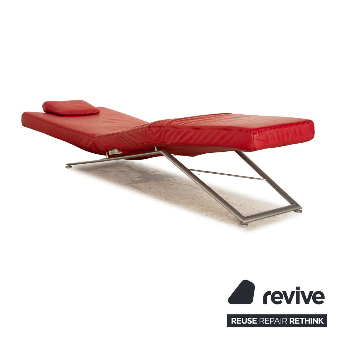 Koinor Jeremiah Leder Liege Rot manuelle Funktion Relaxfunktion Liegefunktion