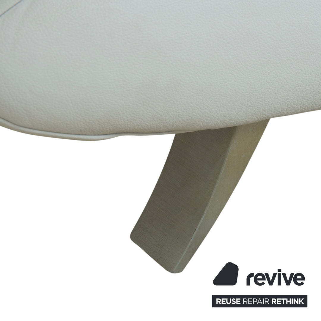 Koinor Rossini Leder Zweisitzer Eisblau Beige Grau manuelle Funktion Sofa Couch