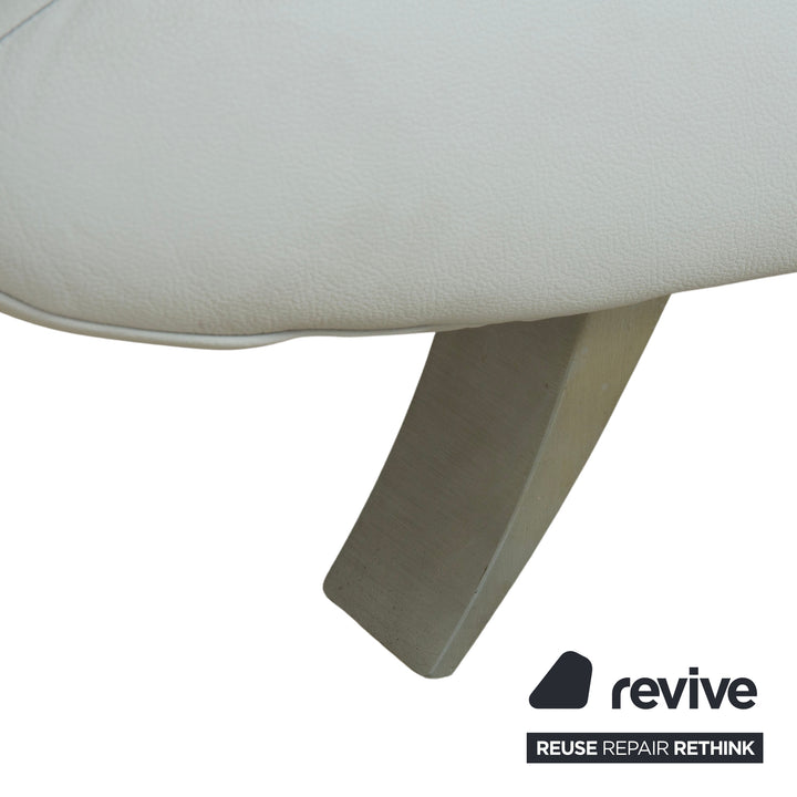 Koinor Rossini Leder Zweisitzer Eisblau Beige Grau manuelle Funktion Sofa Couch