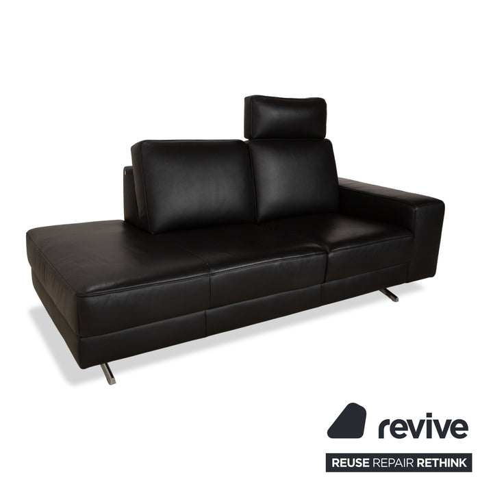 Koinor Upgrade Leder Zweisitzer Schwarz Sofa Couch Kopfstütze