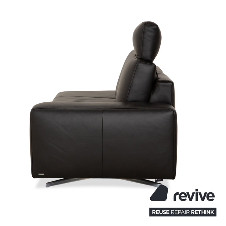 Koinor Upgrade Leder Zweisitzer Schwarz Sofa Couch Kopfstütze