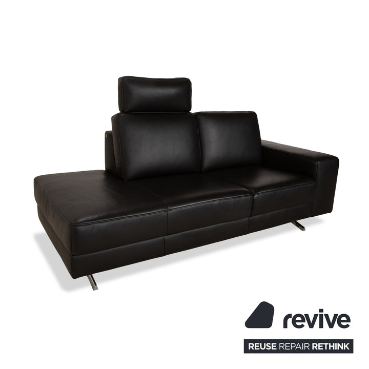Koinor Upgrade Leder Zweisitzer Schwarz Sofa Couch Kopfstütze