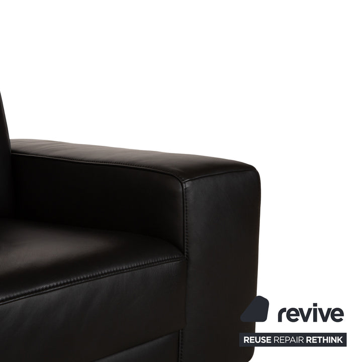 Koinor Upgrade Leder Zweisitzer Schwarz Sofa Couch Kopfstütze