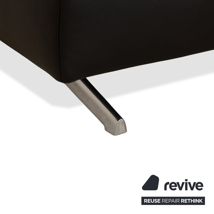 Koinor Upgrade Leder Zweisitzer Schwarz Sofa Couch Kopfstütze