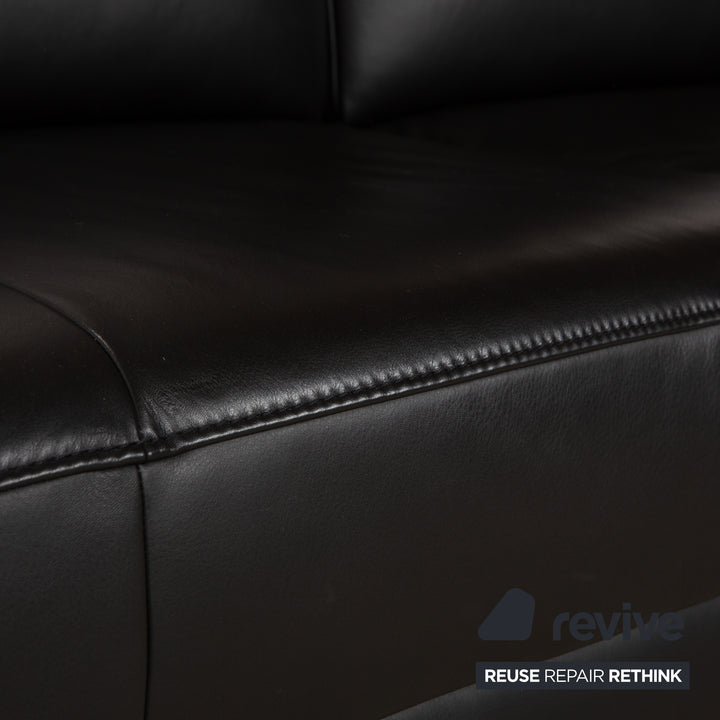 Koinor Upgrade Leder Zweisitzer Schwarz Sofa Couch Kopfstütze
