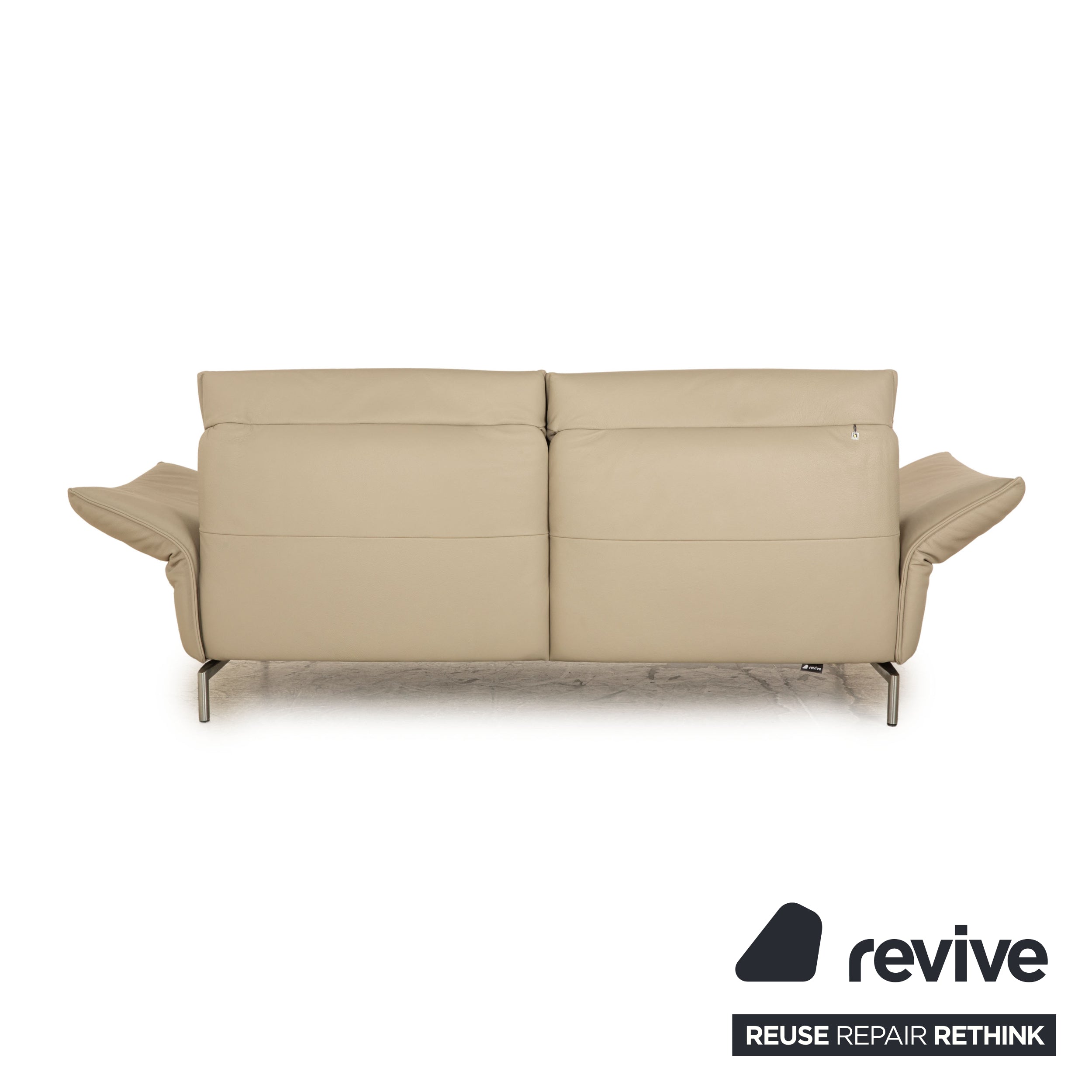 Koinor Vanda Leder Zweisitzer Creme Sofa Couch manuelle Funktion
