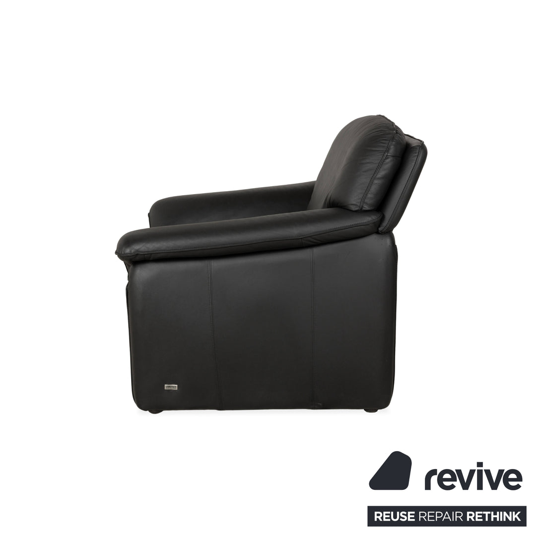 Laauser Atlanta Leather Armchair Black