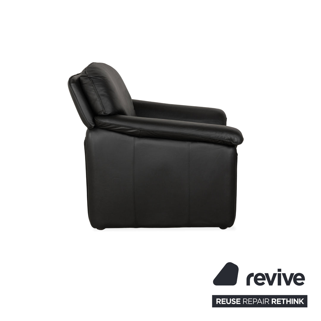 Laauser Atlanta Leather Armchair Black