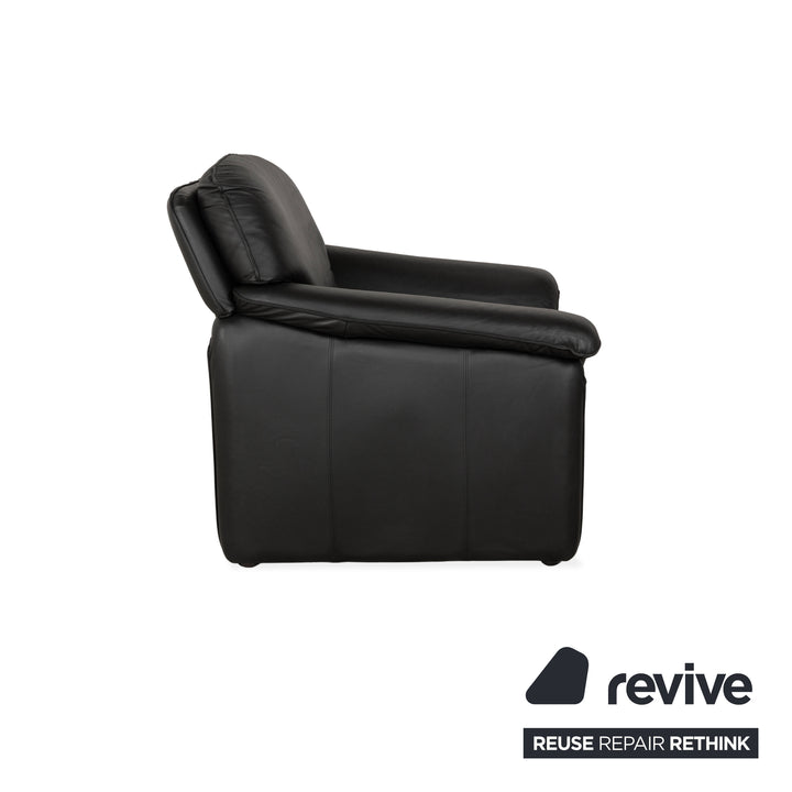 Laauser Atlanta Leather Armchair Black