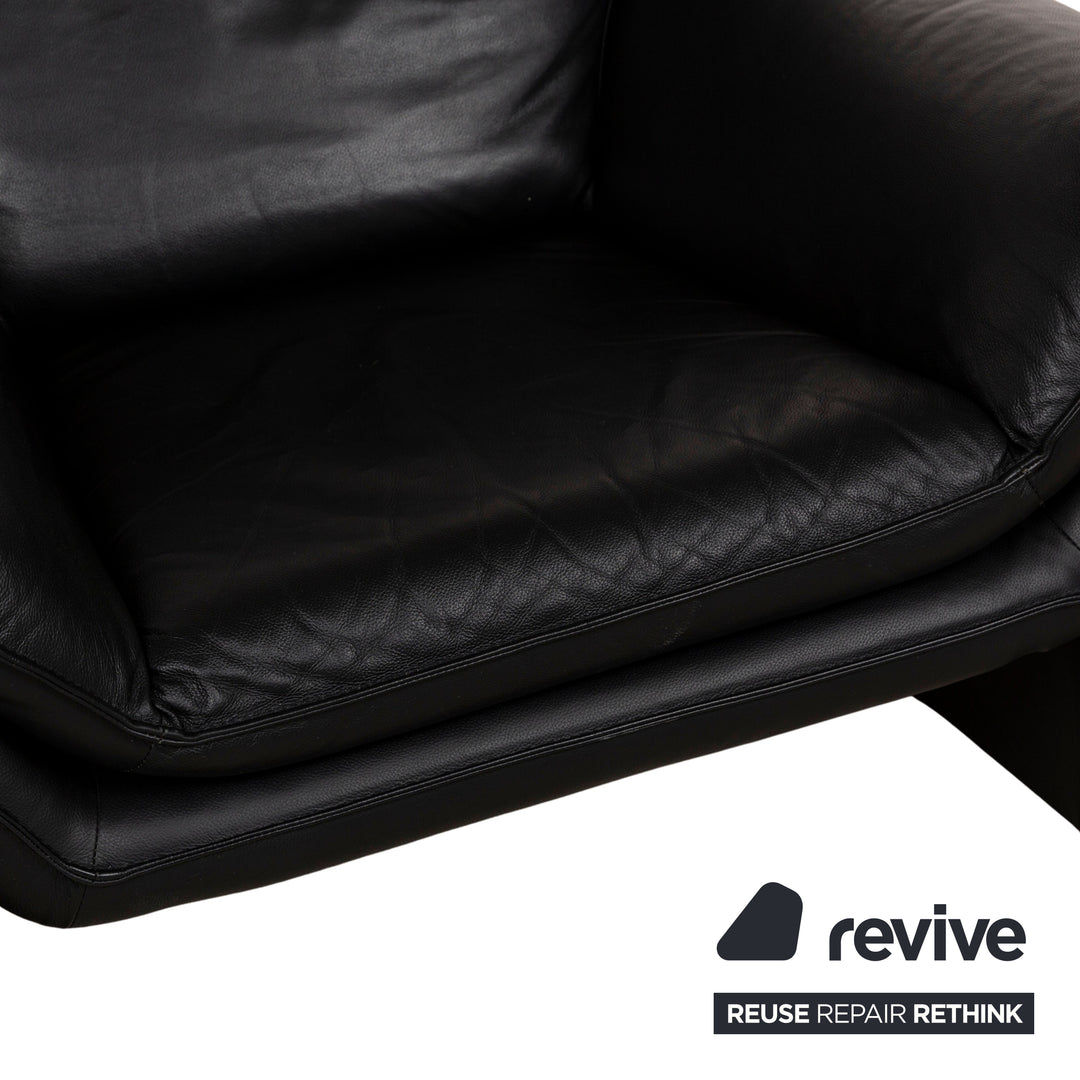 Laauser Atlanta Leather Armchair Black