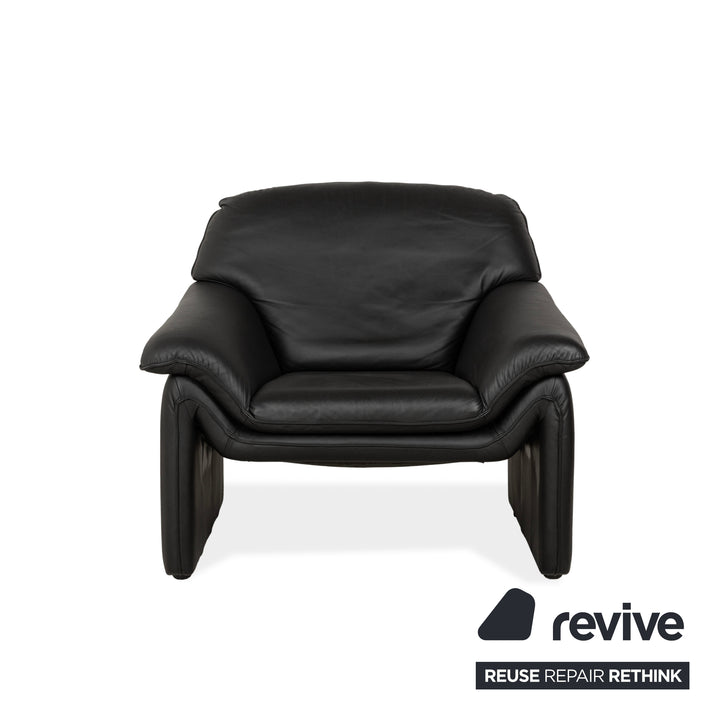 Laauser Atlanta Leather Armchair Black