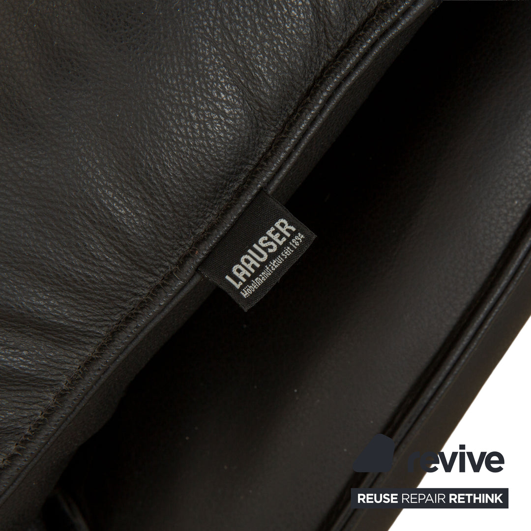 Laauser Atlanta Leder Zweisitzer Schwarz Sofa Couch