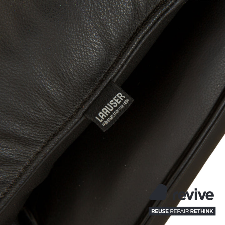 Laauser Atlanta Leder Zweisitzer Schwarz Sofa Couch