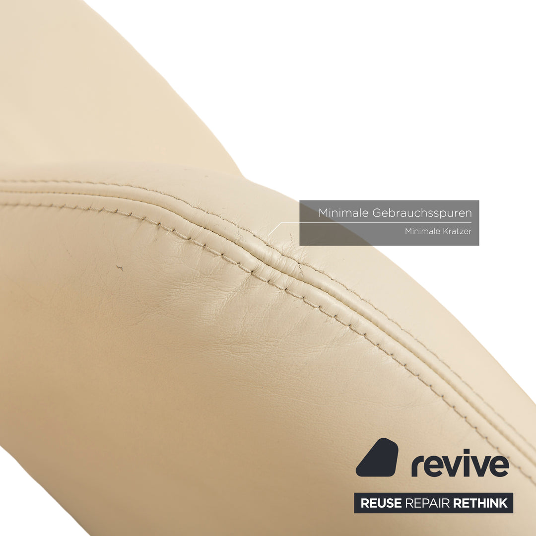 Leolux Pallone Leder Sessel Gelb Grün Creme
