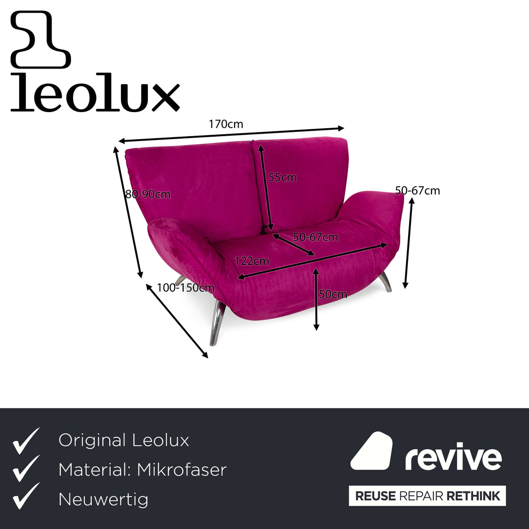 Leolux Panta Rhei Rose tissu deux places nouvelle housse fonction électrique