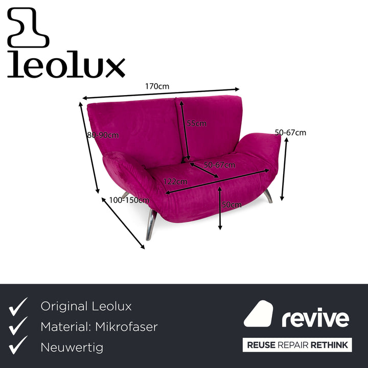 Leolux Panta Rhei Rose tissu deux places nouvelle housse fonction électrique