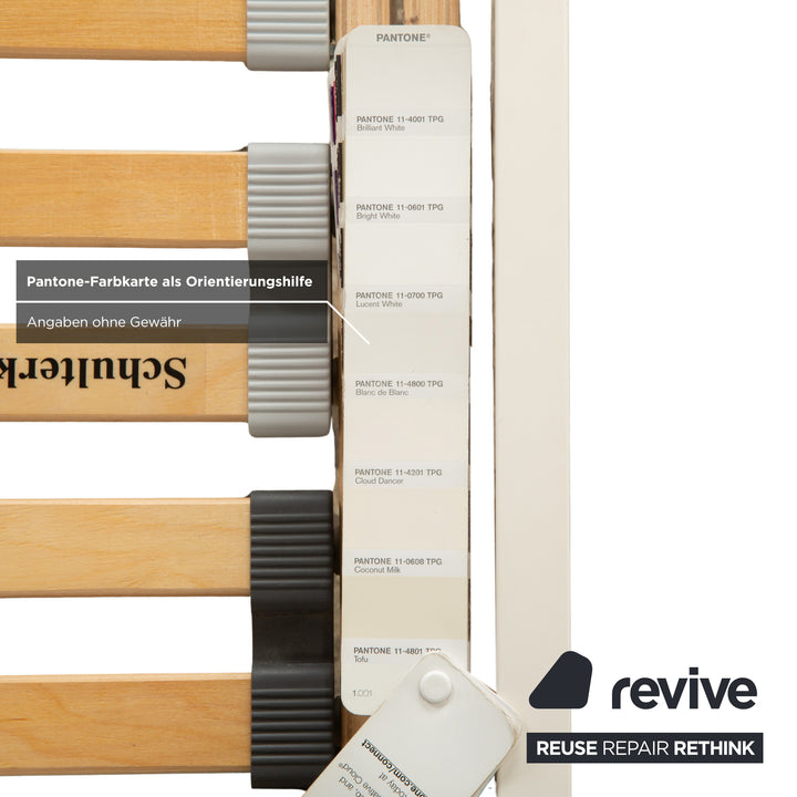 Lit en bois Ligne Roset, blanc/gris foncé, 140 x 200 cm