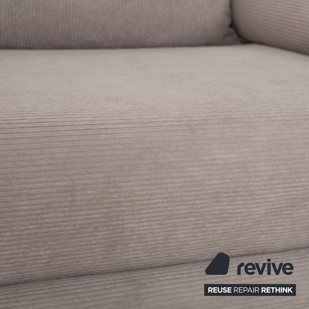 Ligne roset Canapé 3 places en tissu Multy beige gris clair, canapé convertible, fonction couchage, nouvelle housse