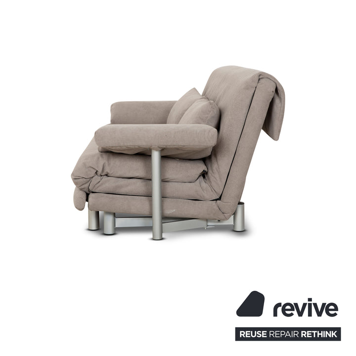 Ligne roset Canapé 3 places en tissu Multy beige gris clair, canapé convertible, fonction couchage, nouvelle housse