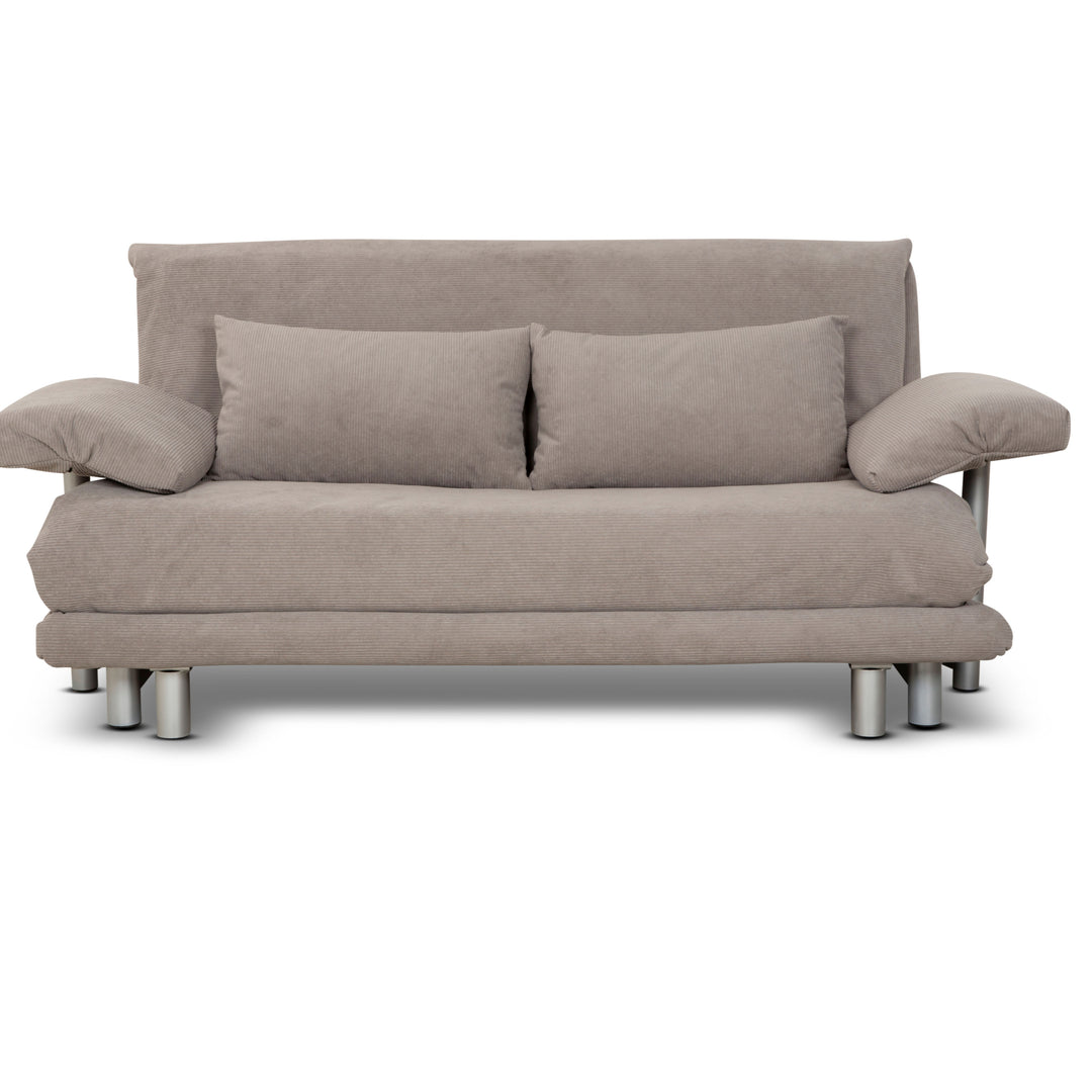 Ligne roset Canapé 3 places en tissu Multy beige gris clair, canapé convertible, fonction couchage, nouvelle housse
