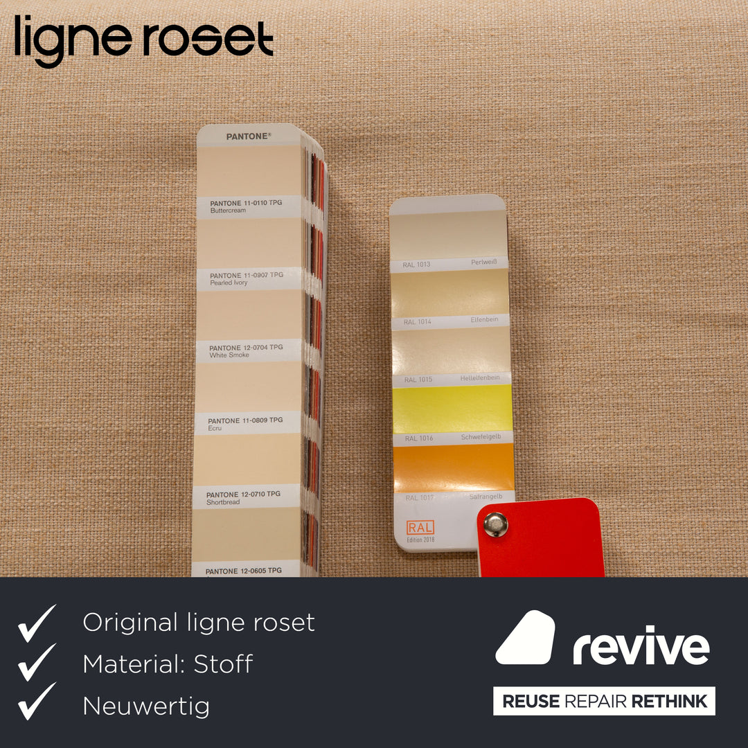 Ligne roset Canapé 3 places en tissu Multy Beige, canapé-lit, fonction couchage