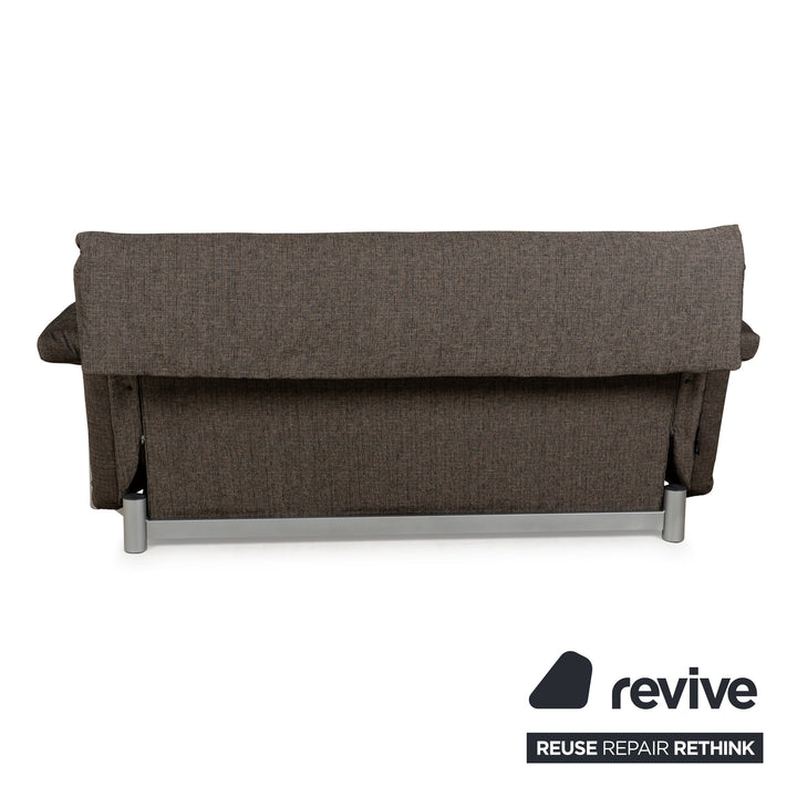 Ligne Roset Multy Stoff Dreisitzer Braun Grau Schlaffunktion