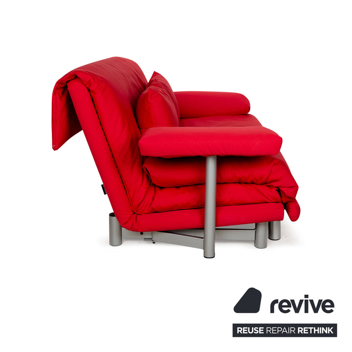 Ligne Roset Multy Stoff Dreisitzer Rot Schlaffunktion Neubezug