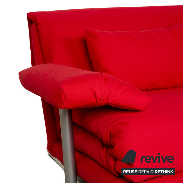 Ligne Roset Multy Stoff Dreisitzer Rot Schlaffunktion Neubezug