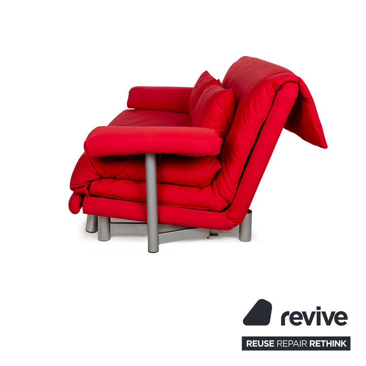 Ligne Roset Multy Stoff Dreisitzer Rot Schlaffunktion Neubezug