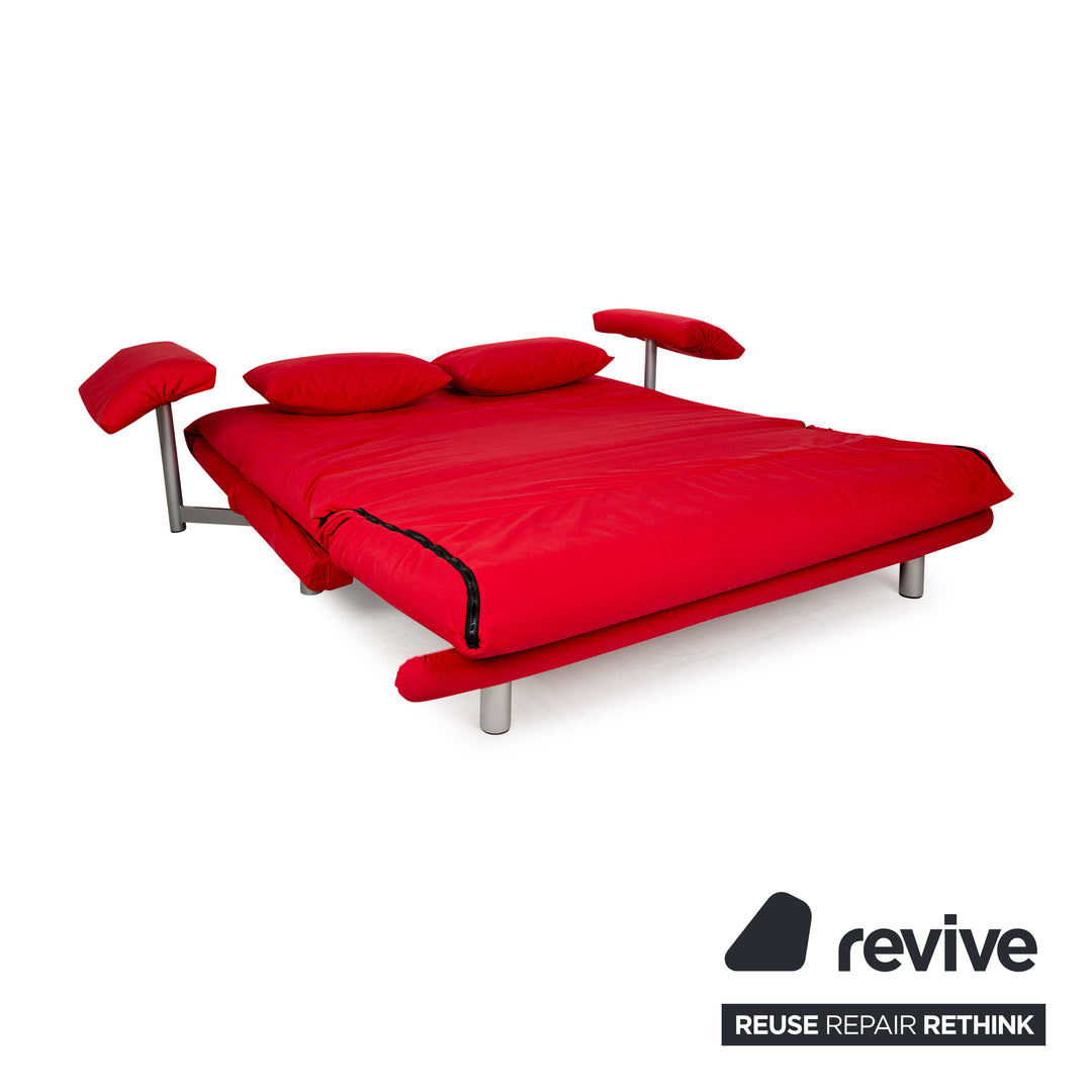 Ligne Roset Multy Stoff Dreisitzer Rot Schlaffunktion Neubezug