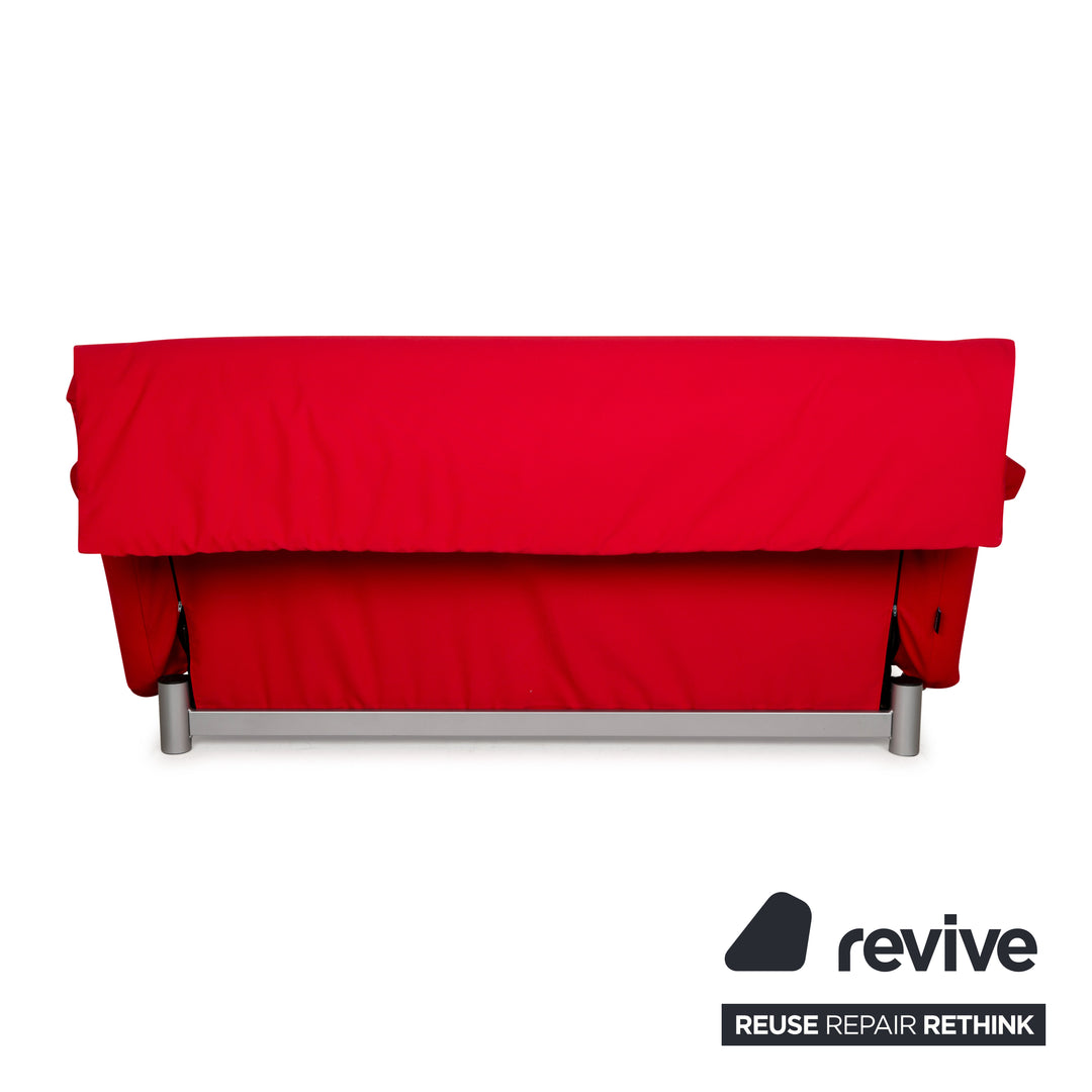 Ligne Roset Multy Stoff Dreisitzer Rot Schlaffunktion Neubezug